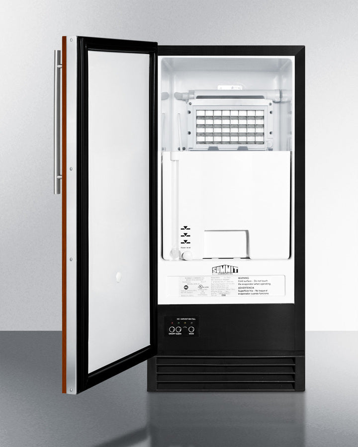 Summit - 15" ADA Compliant Built-In Clear Ice Maker, 25 lbs. Storage Capacity, Panel-Ready Door with Pump (BIM44GIFADA)