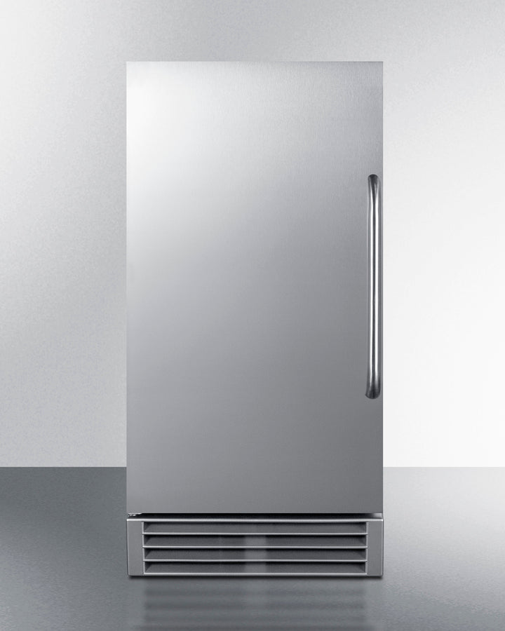 Summit - 15" Stainless Steel Built-In Clear Ice Maker, 25 lbs. Storage Capacity (BIM44GCSS)