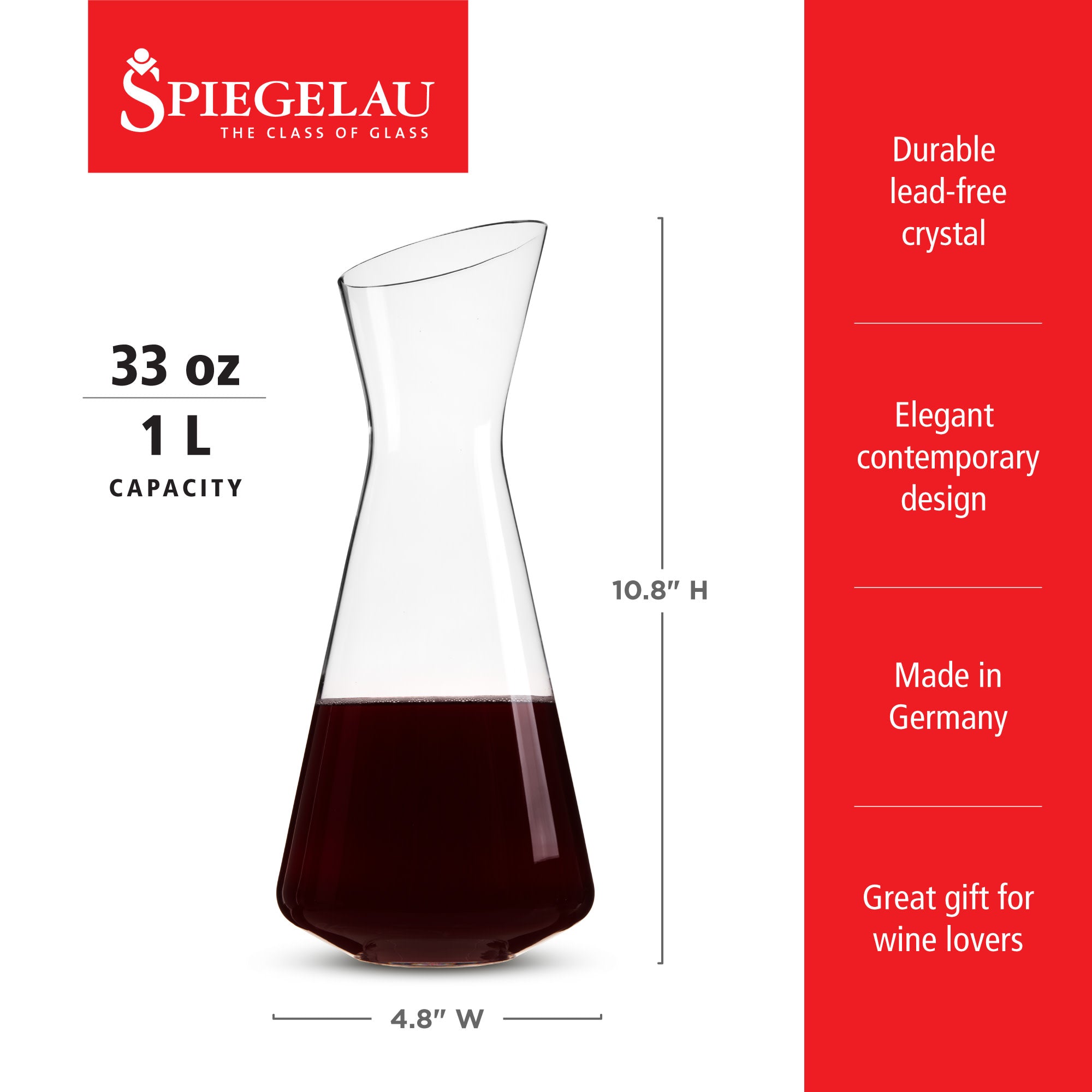 Spiegelau Style 1L Wine Decanter Set of 1 (4670157)