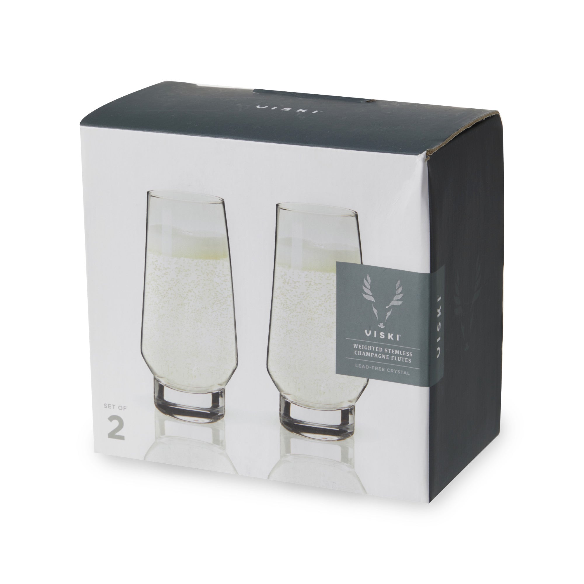 Weighted Stemless Champagne Flutes by Viski (11021)