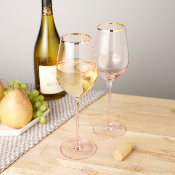 Rose 14 oz. Crystal White Wine Glass Set of 4 by TwineÂ®(10835)