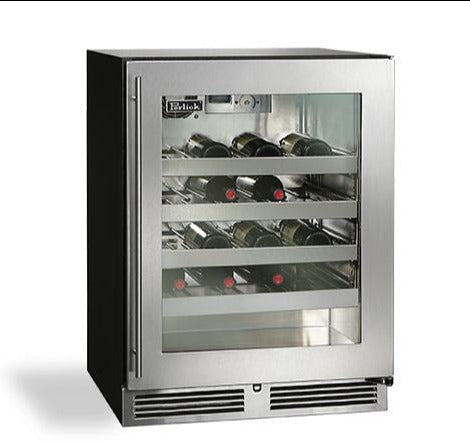 Perlick - 24" 32 Bottles Single Zone Indoor Undercounter ADA Compliant Stainless Steel Wine Cooler (HA24WB-4) Wine Cooler Perlick 