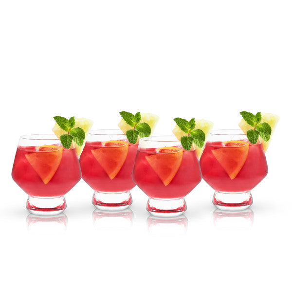 Footed Crystal Punch Cups (Set of 4) by Viski (11047)