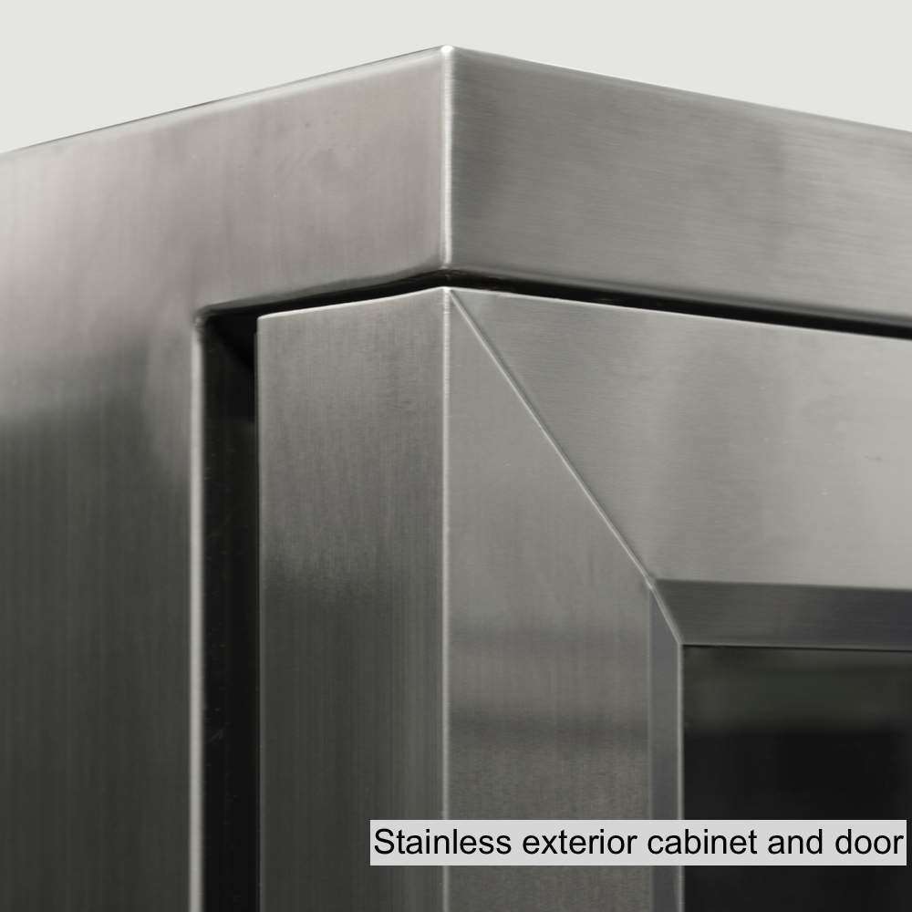 KingsBottle - 24" Built-in/Freestanding Stainless Steel Glass Door Beverage Center (KBU55M)