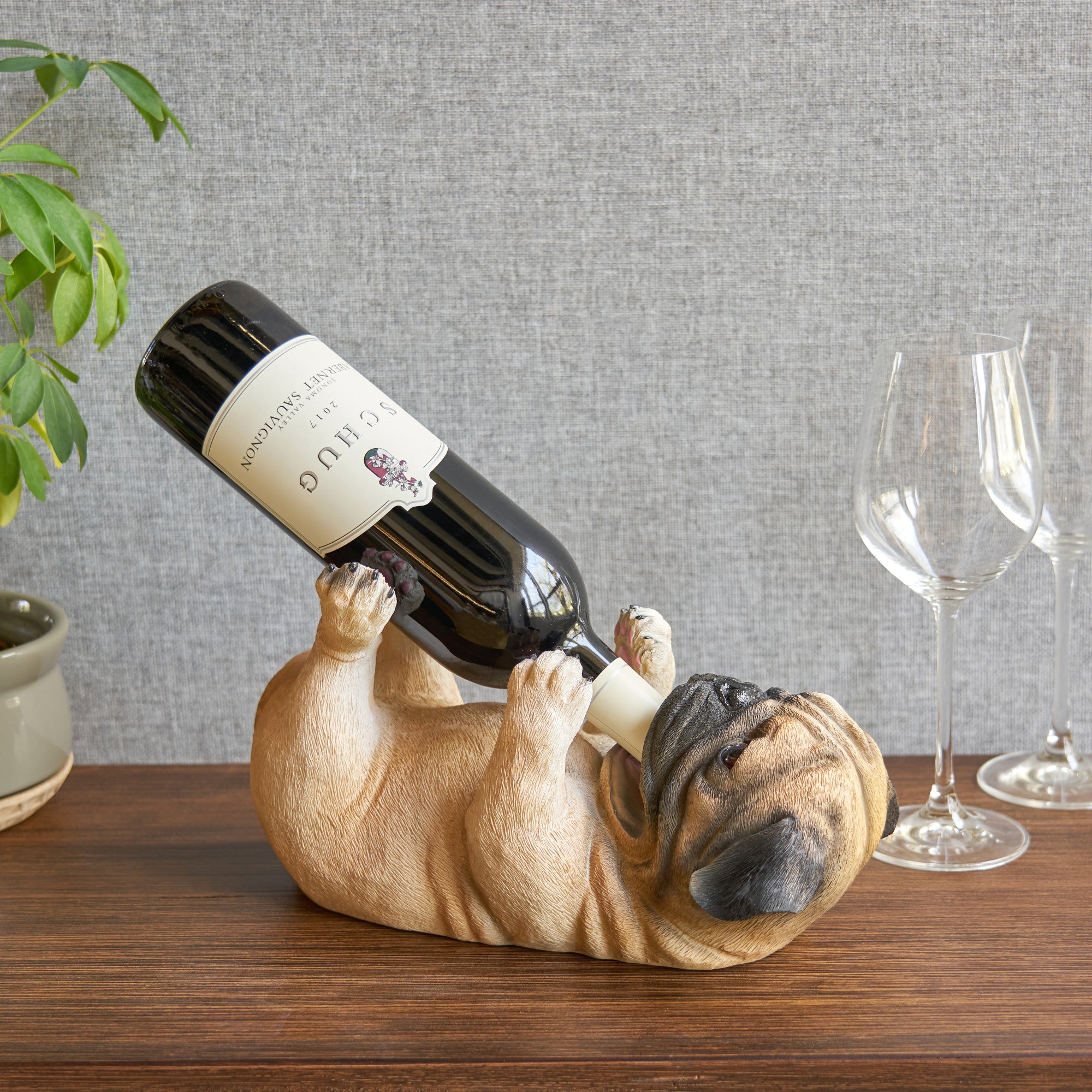 Pug Wine Bottle Holder by True (5431) Wine Accessories True