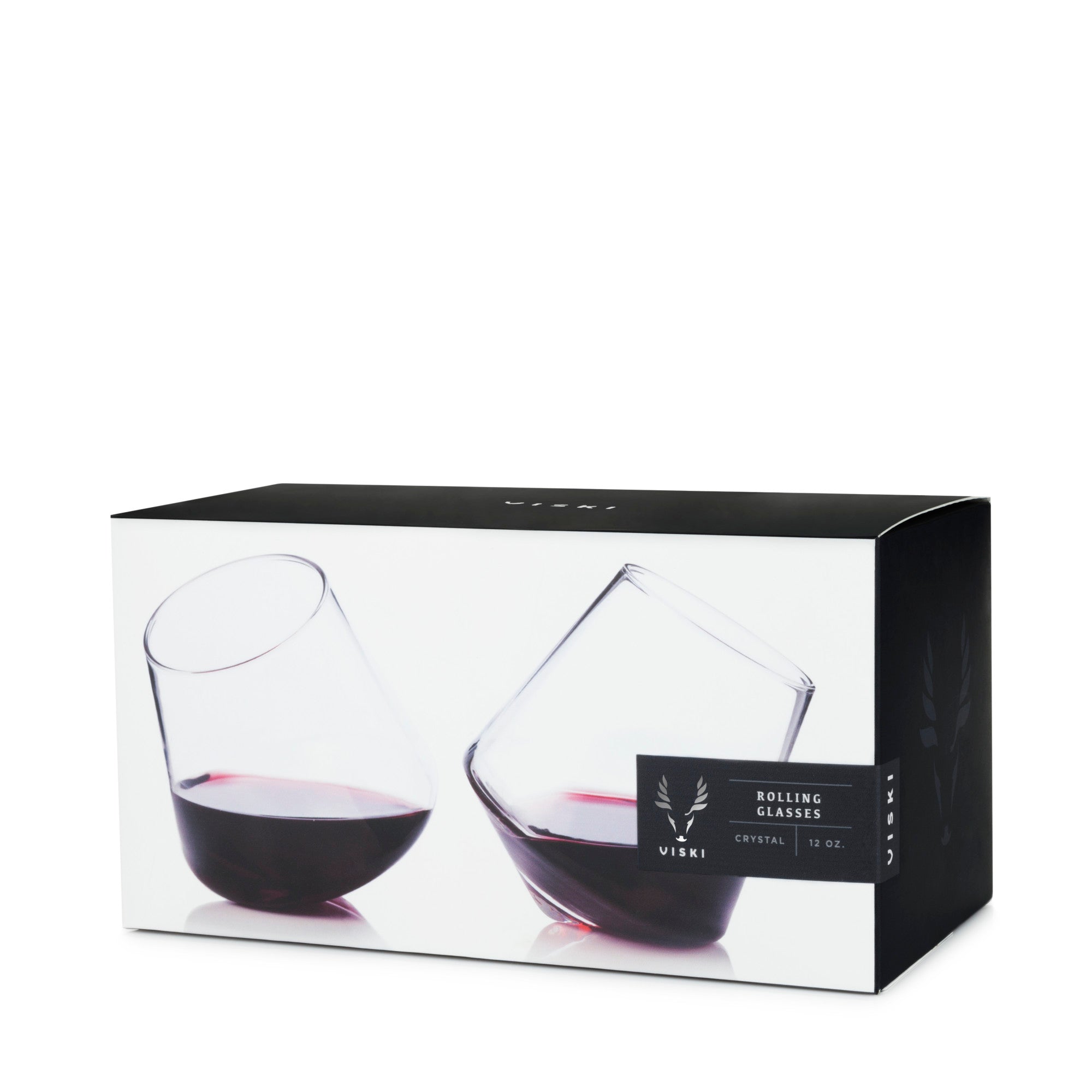 Rolling Crystal Wine Glasses by Viski® (3720) Drinkware Viski