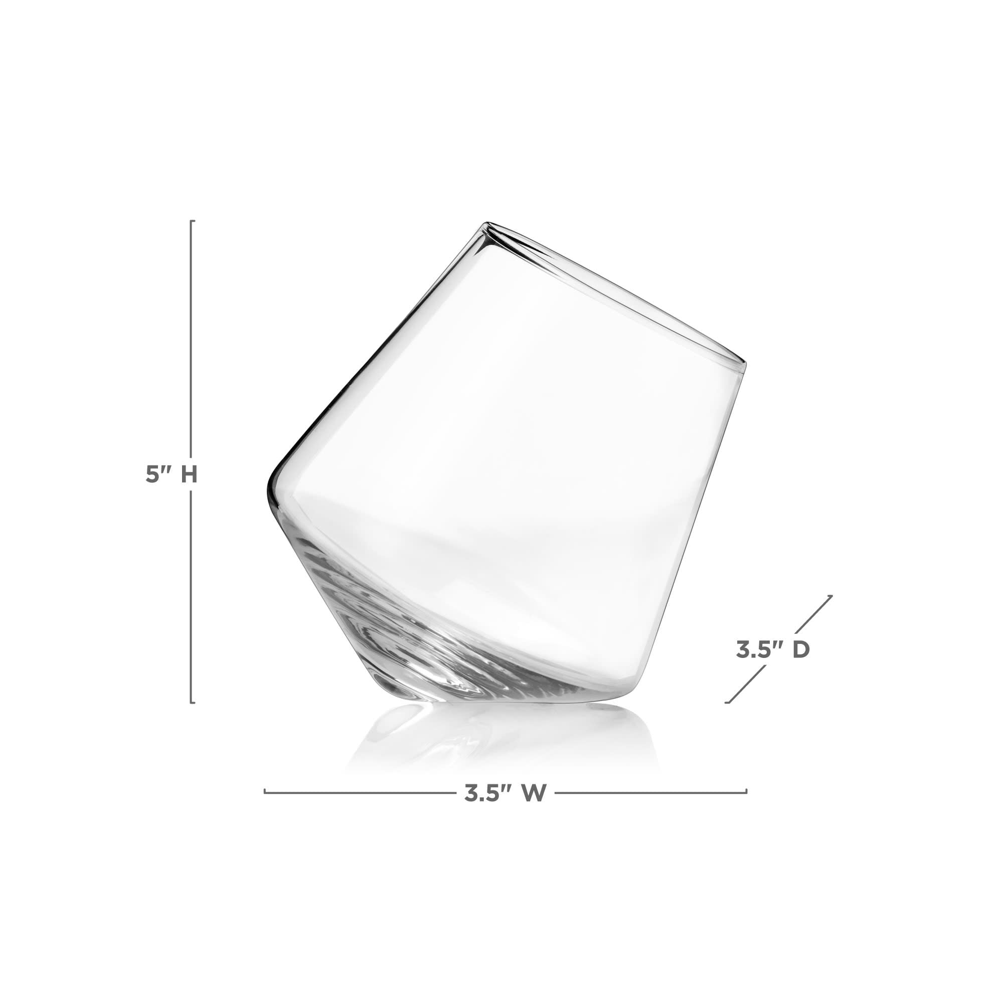Rolling Crystal Wine Glasses by Viski® (3720) Drinkware Viski