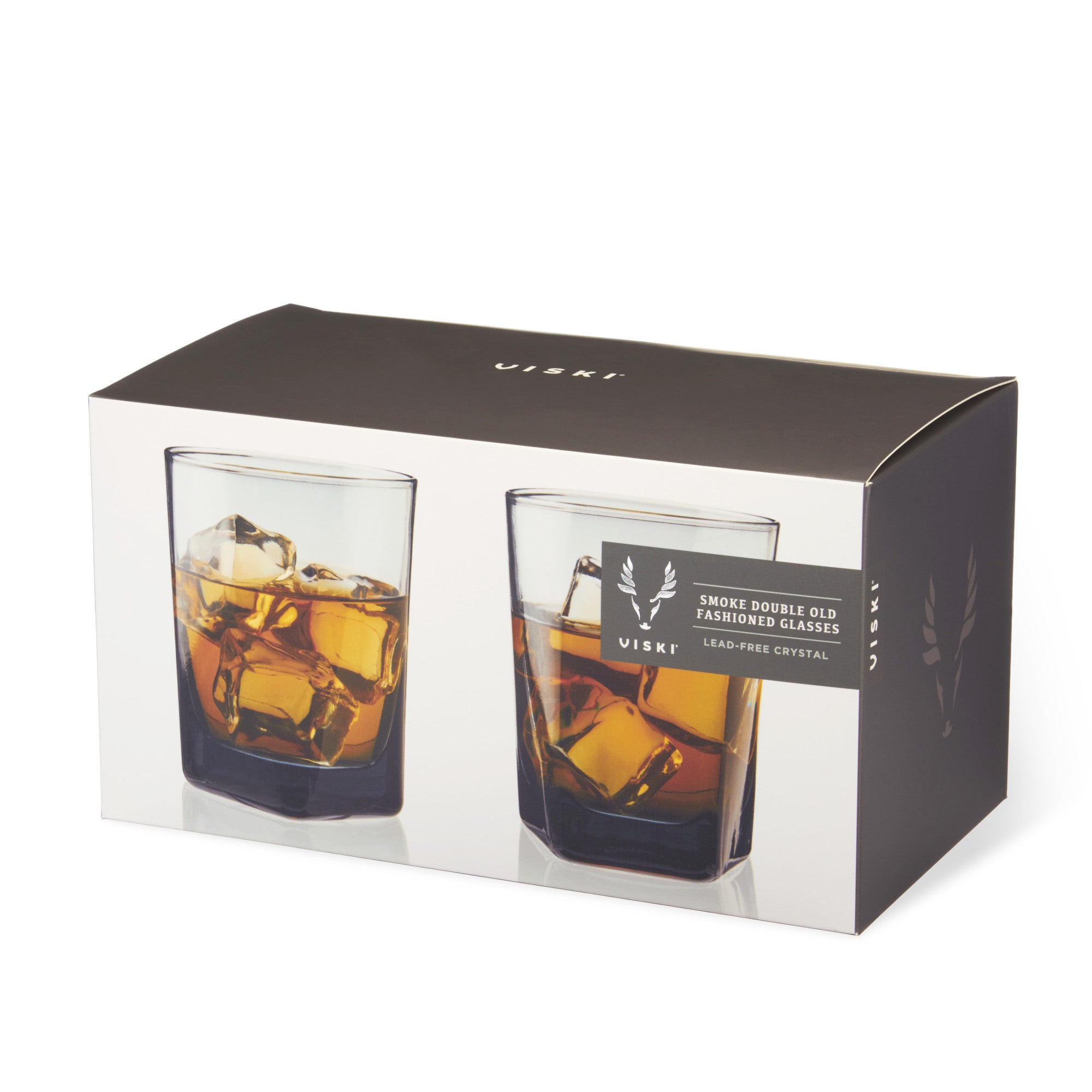 Smoke Double Old Fashioned Glasses by Viski® (9541) Drinkware Viski