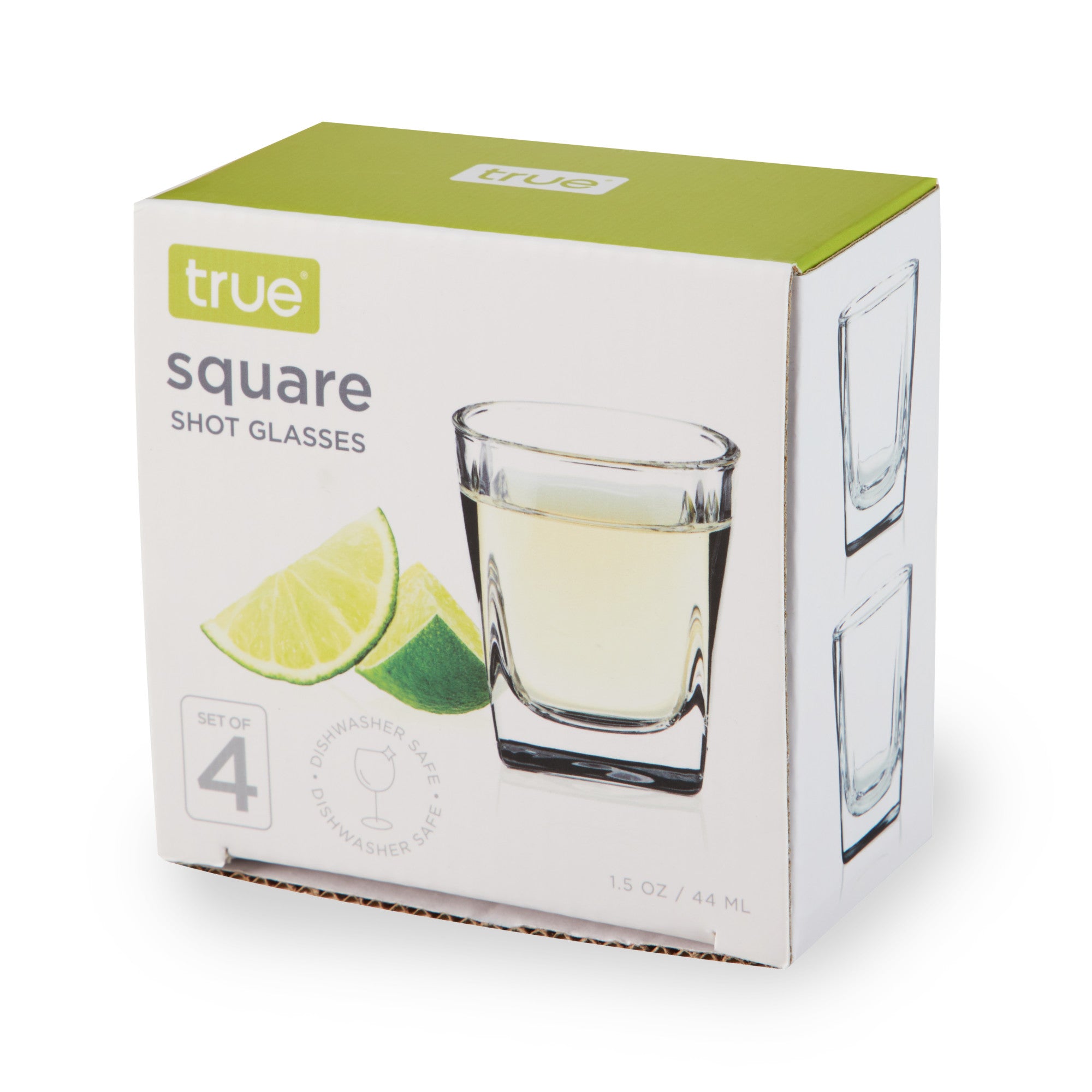 Square Shot Glasses Set of 4 by True (10508) Drinkware True