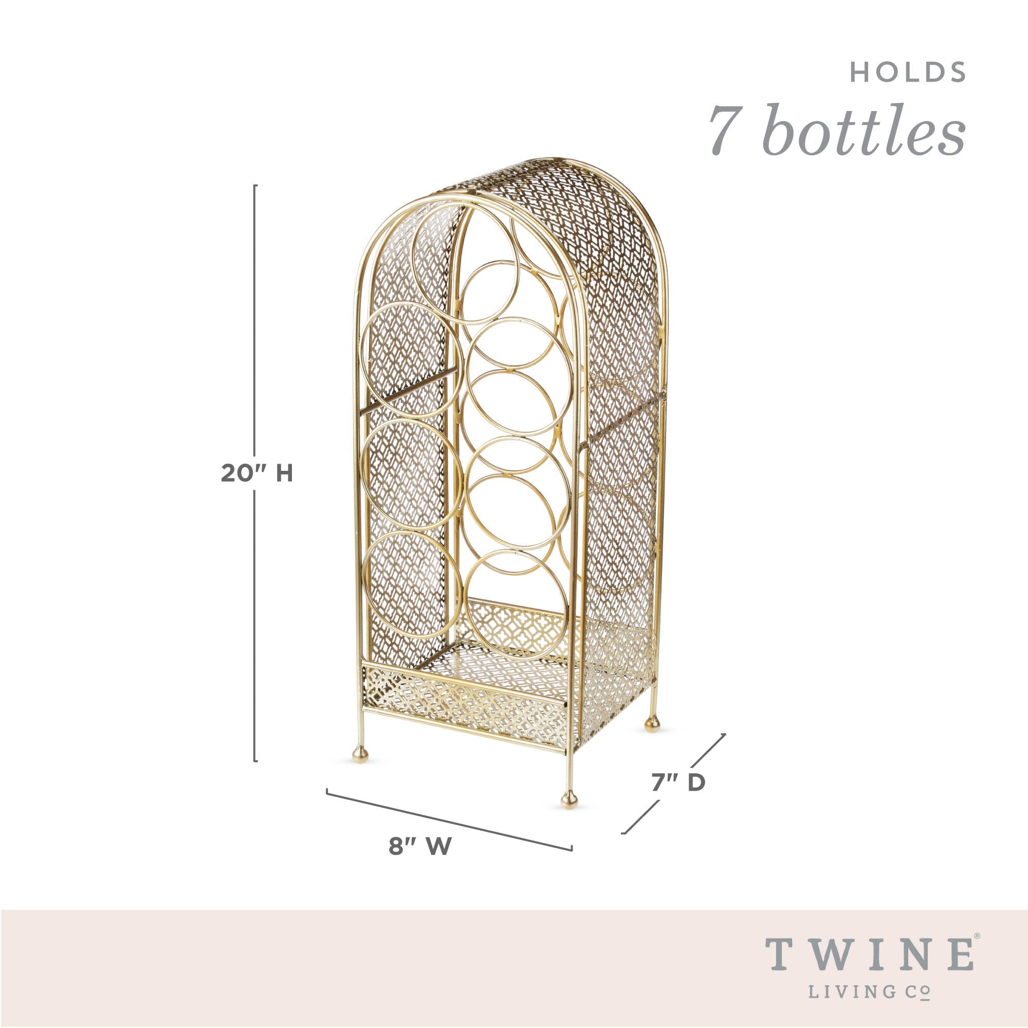 Trellis 7 Bottle Wine Rack by Twine (10250) Wine Accessories Twine