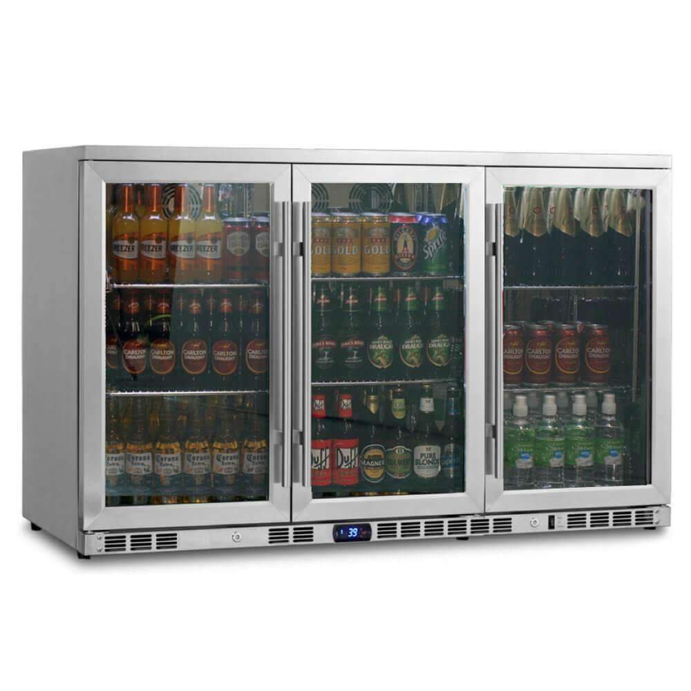 KingsBottle - 53" Low-E Heated Glass Triple Door Beverage Center (KBU328M)