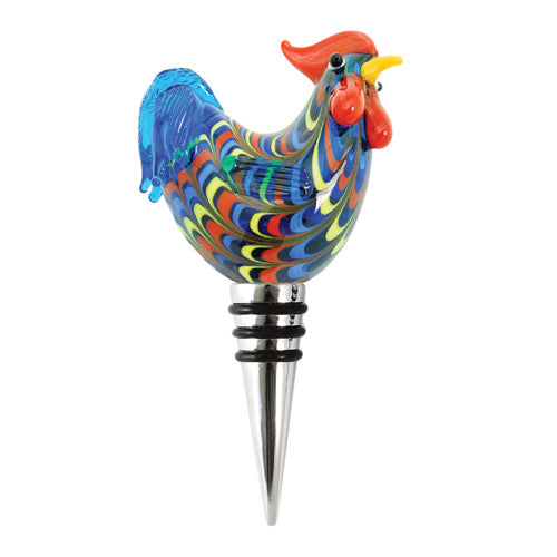 Rooster Glass Bottle Stopper by Twine® (0397)