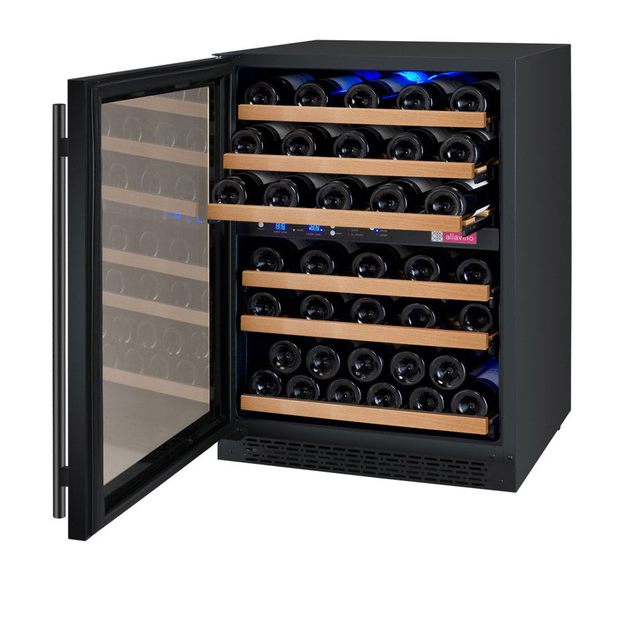 Allavino - 24"  56-Bottle Dual-Zone FlexCount II Tru-Vino Black Wine Cooler (AO VSWR56-2BL)