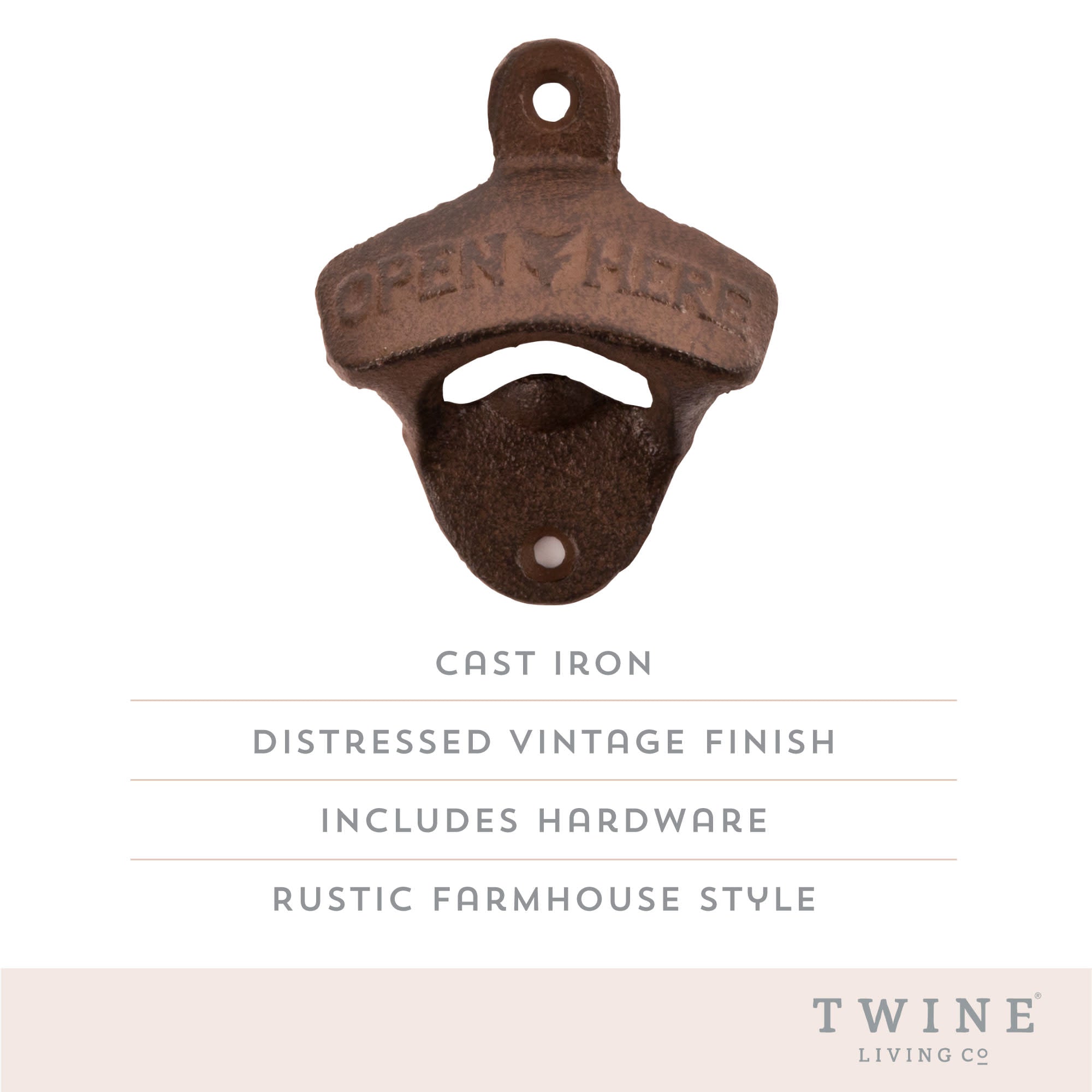 Wall Mounted Bottle Opener by Twine Living® (2771) Beer Accessories Twine