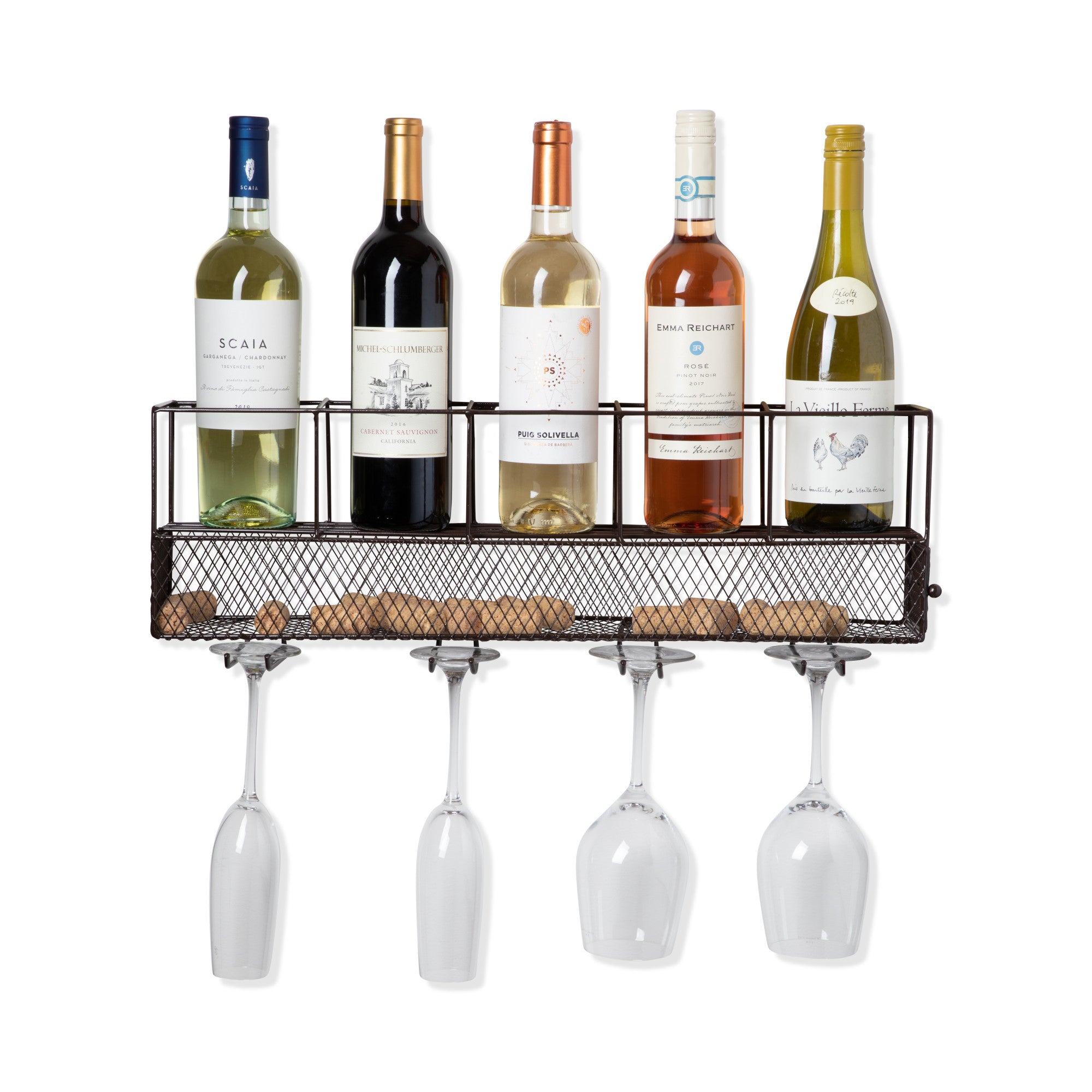 Wall Mounted Wire Wine Shelf and Cork Cage by True (10510) Decor & Tabletop True