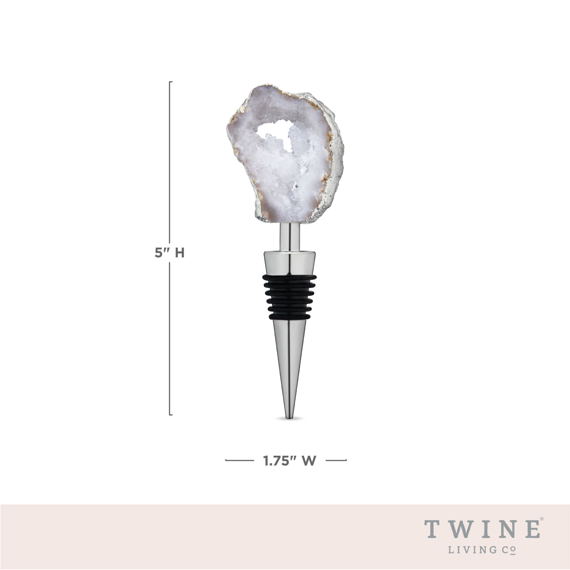 White Geode Bottle Stopper by Twine Living® (7925) Wine Accessories Twine